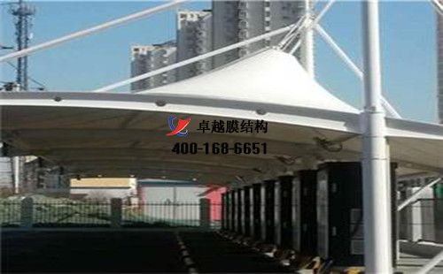 開封縣膜結構充電站樁車棚【開封縣麗福源食品有限公司等】工程設計施工案例