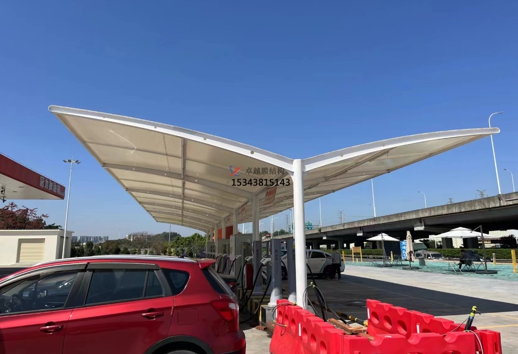 陽江雙挑膜結構車棚——陽江膜結構公司專業廠家